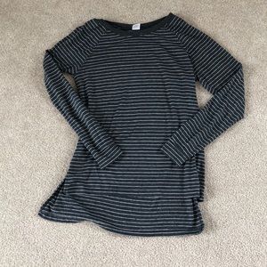 Striped long sleeve top